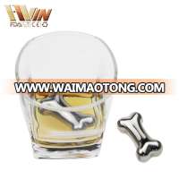 Hot Reusable Bar Accessories Wine Chiller in Bone Mold Best Chilling Items