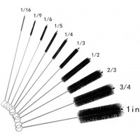 Nylon Tube Straw Brush Set: 8.2 Inch Small Bottle Brush Set for Cleaning Pipe, Straw, Test Tube, 10 Piece Variety Pack